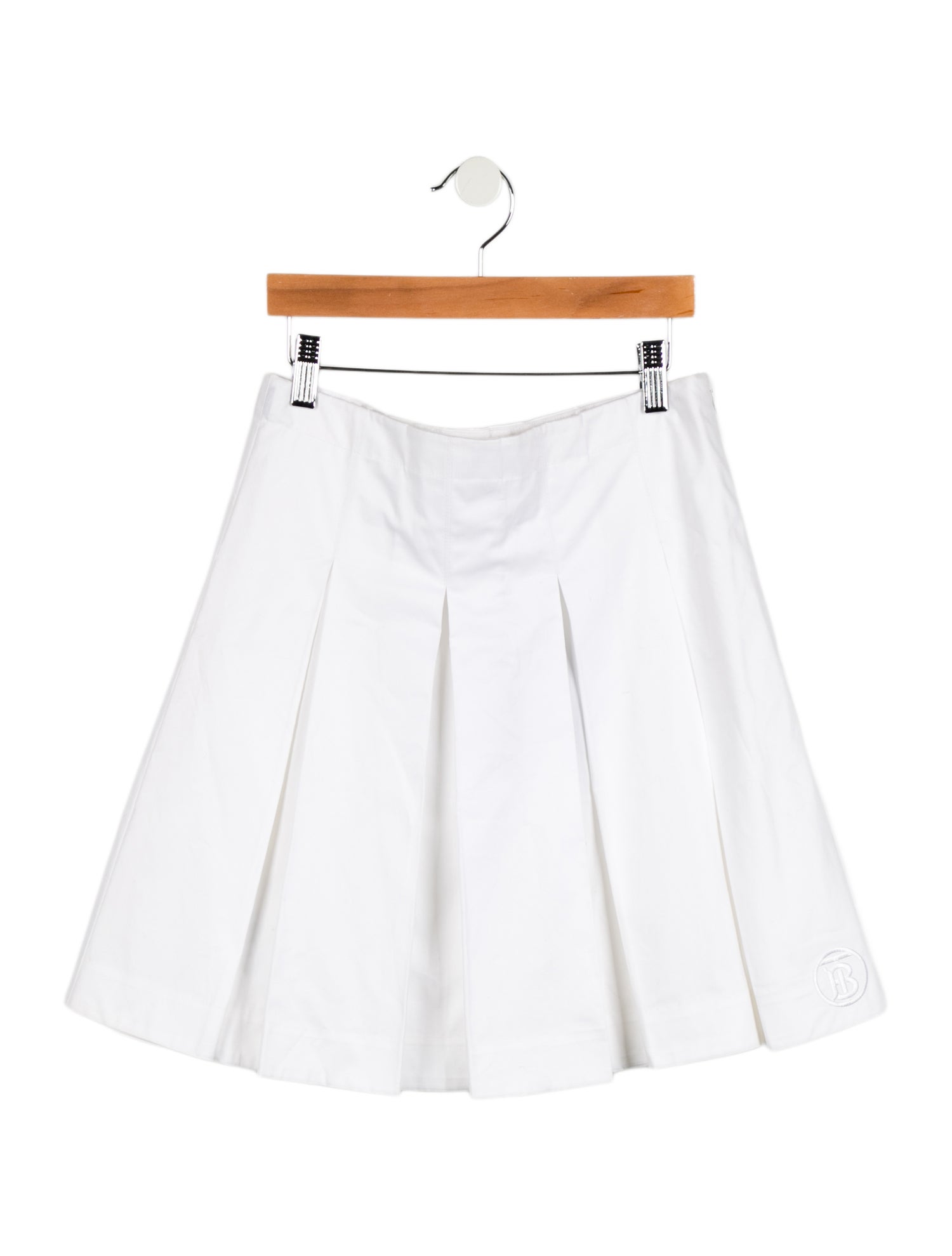 Burberry Girls' Solid Pleated Skirt